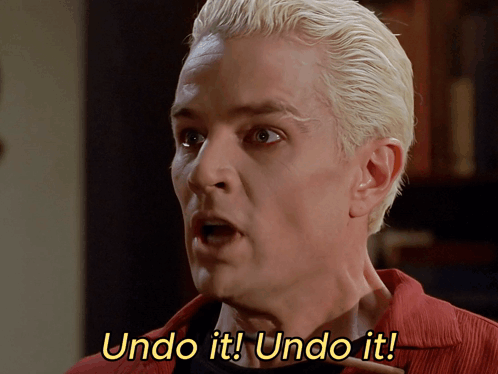 Man With Blonde Hair Saying Undo It