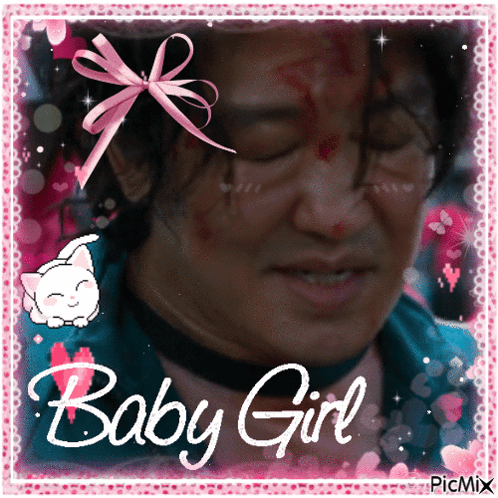 Man With Blood on Face Baby Girl