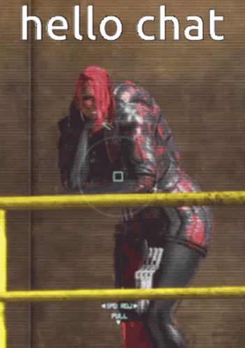 Man With Blood on Face Leaning on Yellow Railing Hello Chat