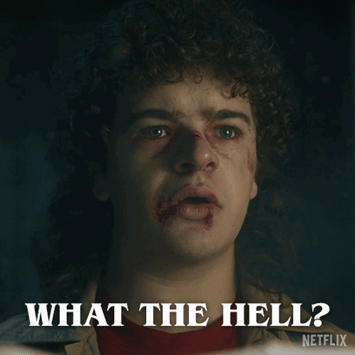 Man With Blood On Face Saying What The Hell GIF