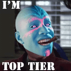 Man with Blue and Pink Face Paint Smoking Cigar