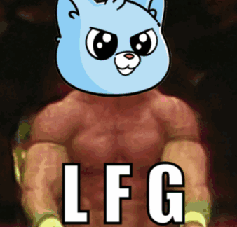 Man with Blue Bunny Head LFG