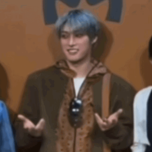 Man With Blue Hair Talking