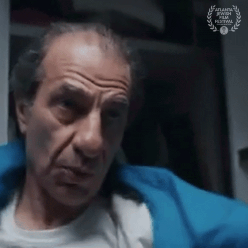 Man With Blue Jacket And Laurel Wreath GIF