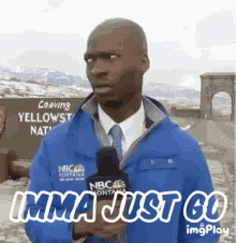 Man With Blue Jacket and Tie Saying Imma Just Go