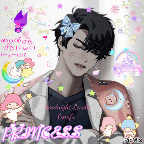 Man With Bow In Hair Goodnight Lovely Ooops Princess