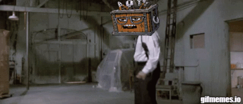 Man With Box on Head Gifmemes.io