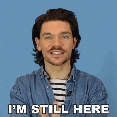 Man with Braces Saying Still Here
