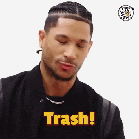 Man With Braided Haircut Says Trash