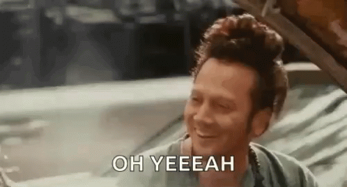Man with Bun Saying Oh Yeah