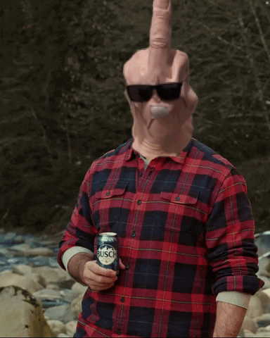 Man With Busch Can