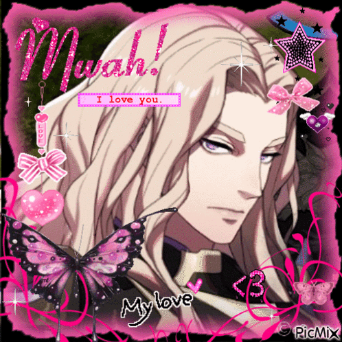 Man With Butterfly Saying My Love