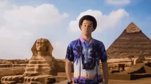 Man With Camera at Pyramid