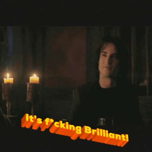 Man With Candles Saying It's Fucking Brilliant