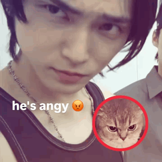 Man With Cat He's Angry