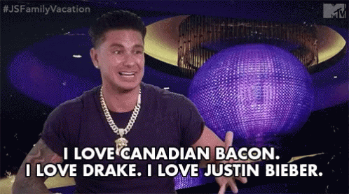 Man With Chain Says I Love Canadian Bacon