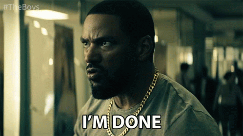 Man with Chain Says I'm Done