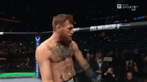 Man With Chest Tattoo In Boxing Ring Air Force GIF