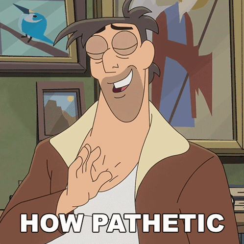 Man With Chest Tattoo Saying How Pathetic