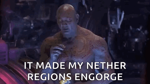 Man with Chest Tattoo Smoking Saying It Made My Nether Regions Encourage