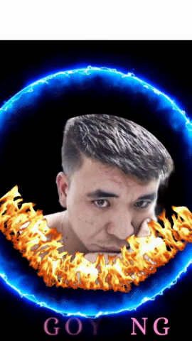 Man With Circle of Flames Saying Goy
