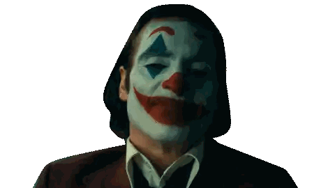 Man with Clown Face Paint
