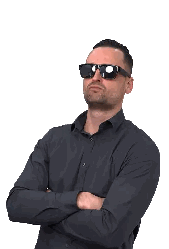 Man with Crossed Arms Wearing Sunglasses