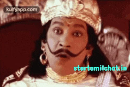 Man With Crown And Mustache GIF