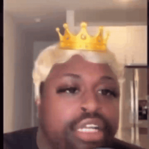 Man With Crown and Wig