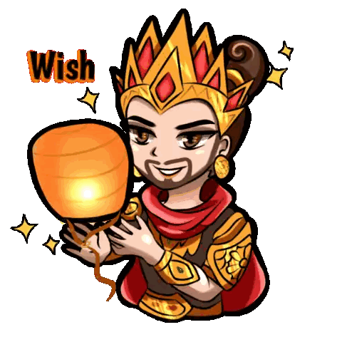 Man with Crown Holding Lantern Wish