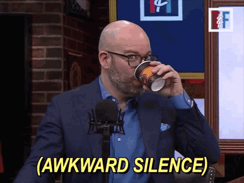 Man with Curly Hair and Mustache Saying I Don't Know What to Say