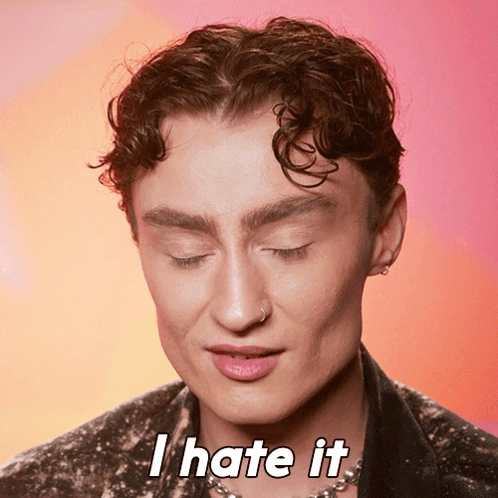 Man with Curly Hair Saying I Hate It