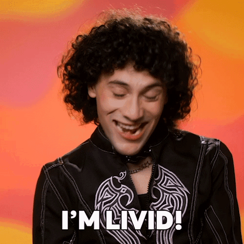 Man With Curly Hair Saying Im Livid