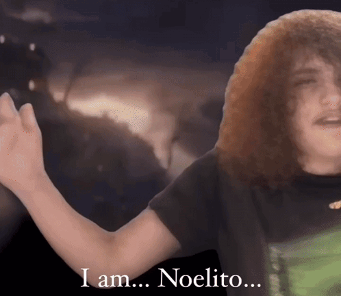 Man With Curly Hair Says I Am Nolito GIF
