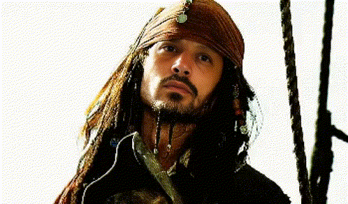 Man with Dreadlocks and Beard as Jack Sparrow