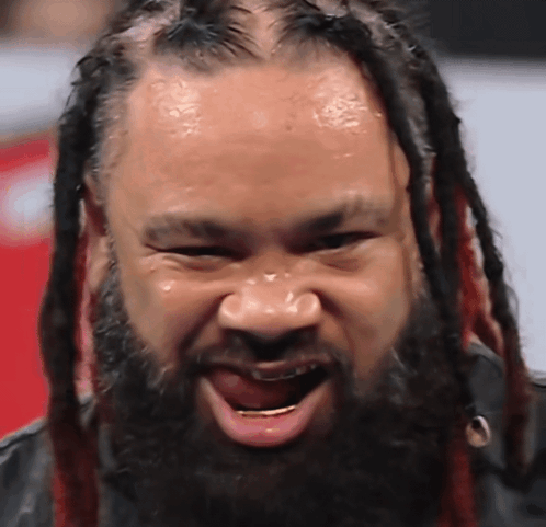 Man with Dreadlocks and Beard Making Funny Face