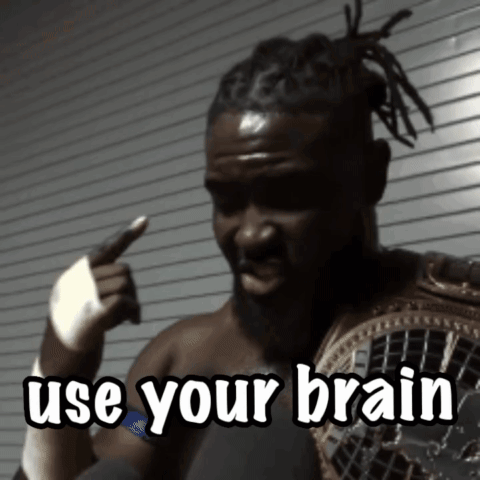 Man With Dreadlocks and Wrestling Belt Says Use Your Brain