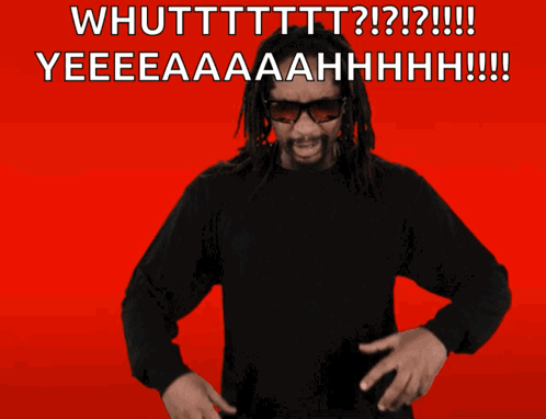 Man with Dreadlocks Holding Blue Circle and Screaming