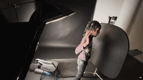 Man With Dreadlocks Making Peace Sign GIF