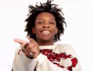 Man With Dreadlocks Pointing GIF