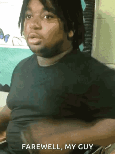 Man With Dreadlocks Saying Farewell My Guy