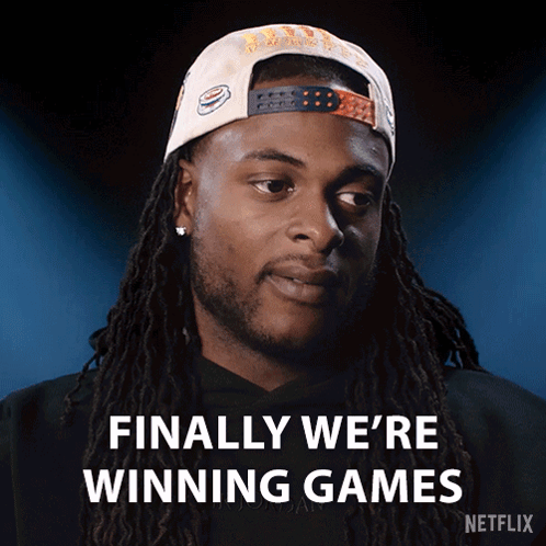 Man with Dreadlocks Saying We're Winning