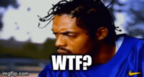Man with Dreadlocks Saying Wtf