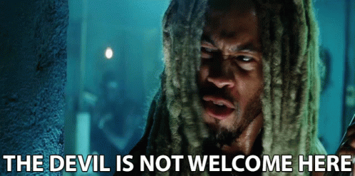 Man With Dreadlocks Says The Devil Is Not Welcome Here