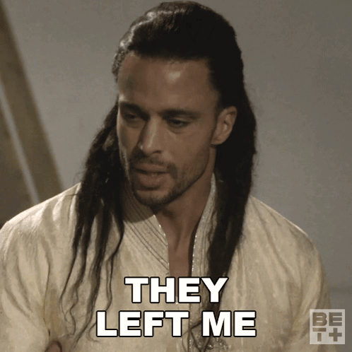 Man With Dreadlocks Says They Left Me GIF