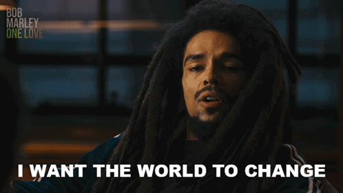 Man with Dreadlocks Wants World to Change