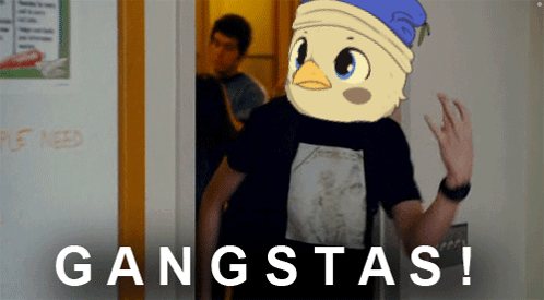 Man with Duck Head Gangsta