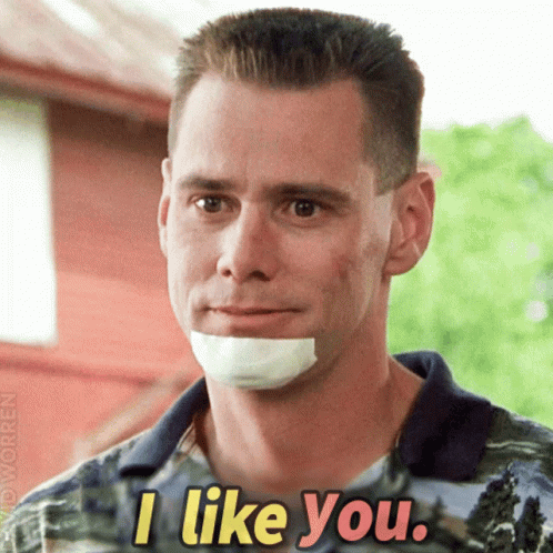 Man With Duct Tape On Mouth I Like You GIF