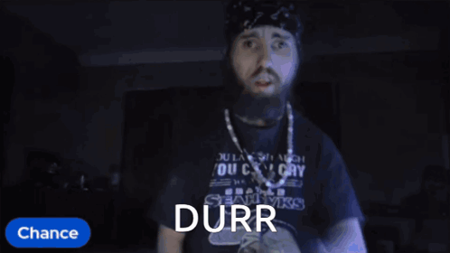 Man With Durr Word GIF