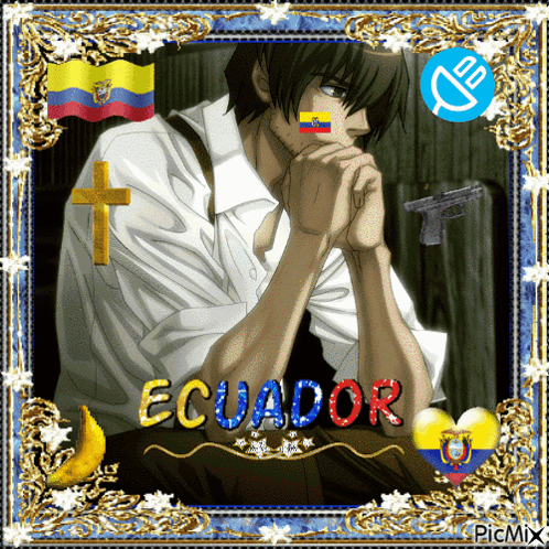 Man with Ecuador in Red